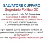 Congresso Susa – 14-15 Ottobre – Salvatore Cuffaro