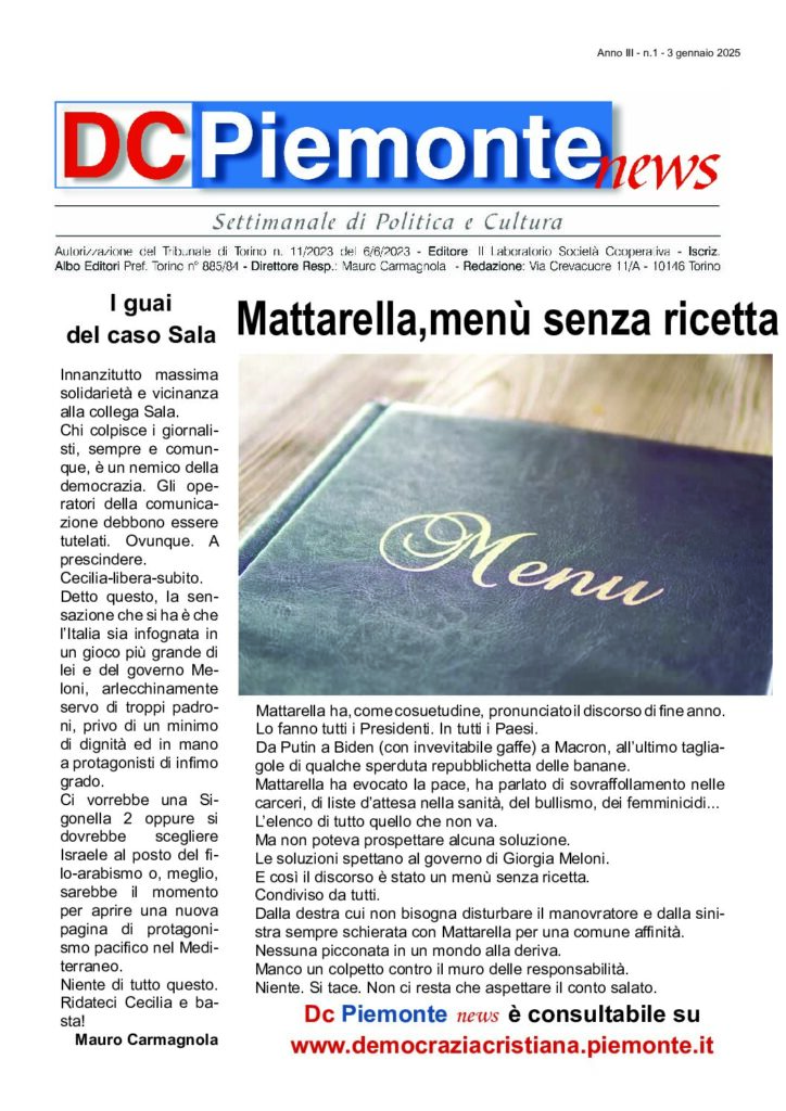 thumbnail of Gennaio 2025 Numero 01