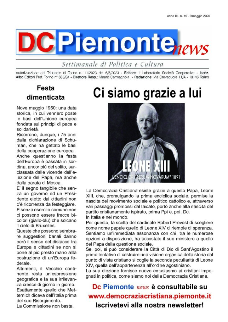 thumbnail of Maggio 2025 Numero 19